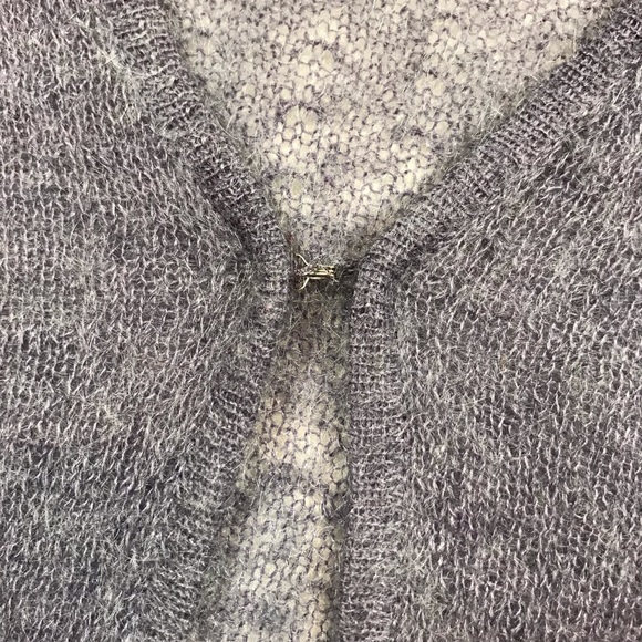 Vintage 90s Y2K Sheer Purple Knit Cardigan - Picture 6 of 6